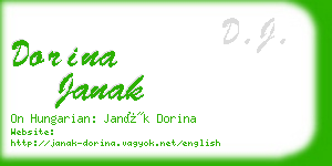 dorina janak business card